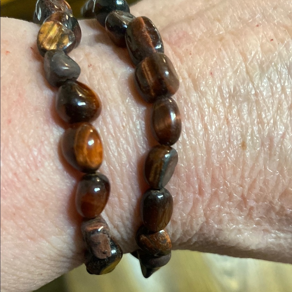Natural Red Tigereye Stone Beaded Bracelets